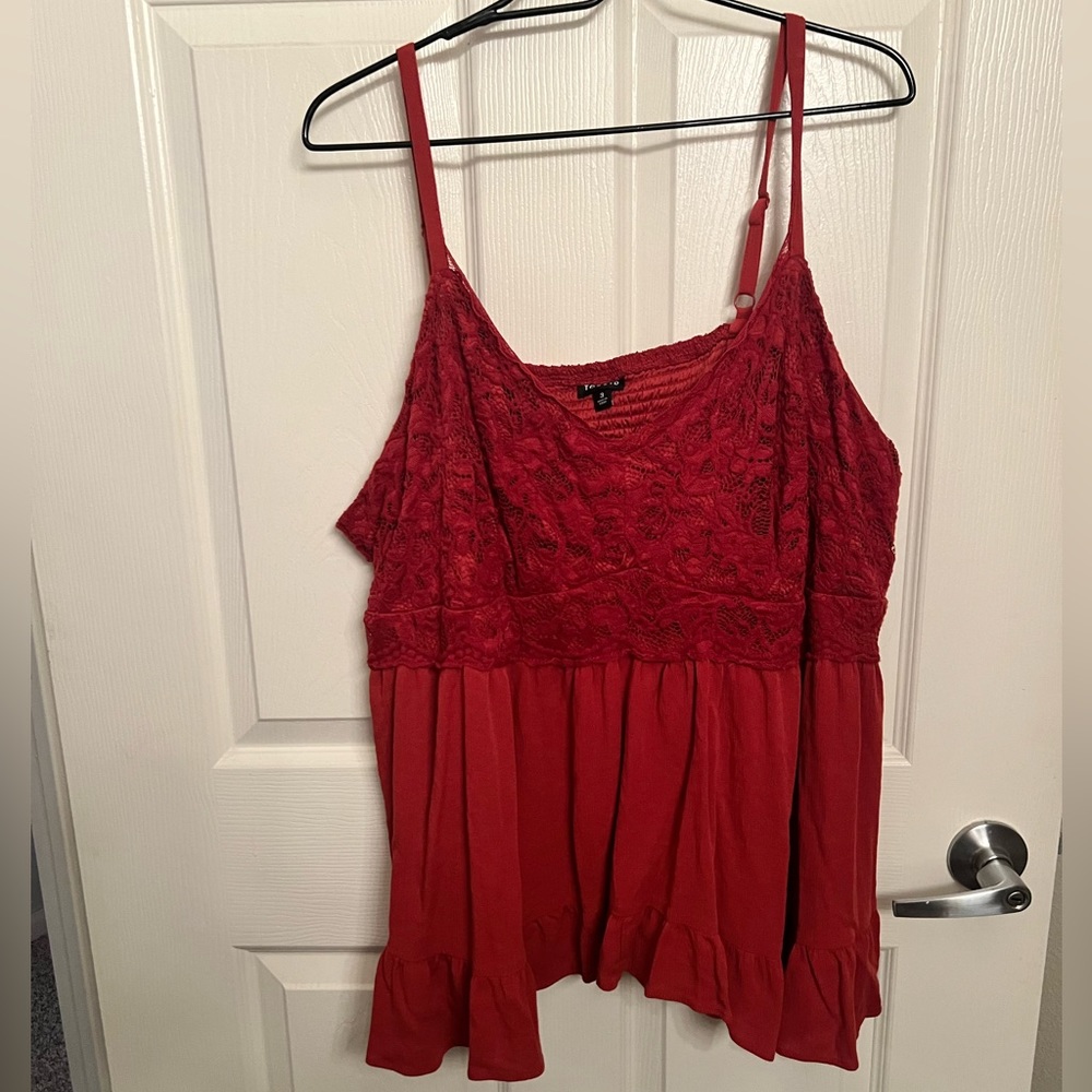 Burnt orange torrid tank top